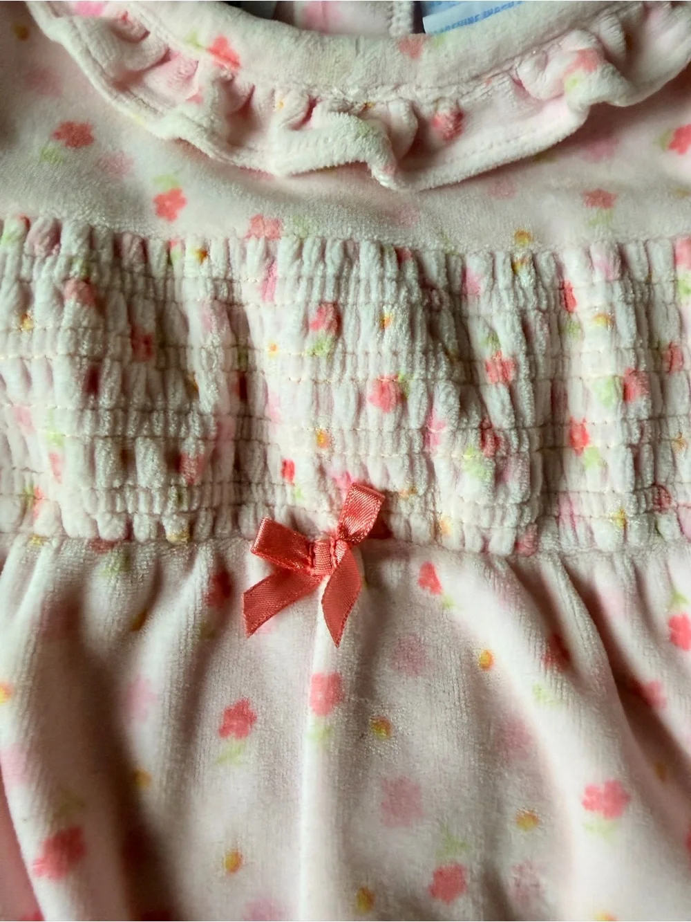 Vintage Baby Pink Floral One-Piece for toddlers